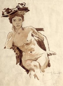 Semi-nudo femminile con cappello